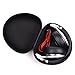 CASE STAR Black EVA Heart-Shaped Protecting and Carrying Hard Headphone Case for Monster Beats Pro/Kidz Gear Wired Headphone with a Black Color Drawstring Carrying Pouch