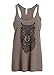 Womens Grey Wolf Boho Hippie Loose Fit Muscle Tee Tank Top