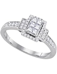 0.38CTW-DIA INVISIBLE BRIDAL RING