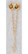 Rosary Lapel Pin with Cross - Sacred Heart of Jesus and Immaculate Heart of Mary - MADE IN ITALY