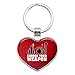 Choose Your Weapon Makeup Lipstick Eyeliner Brush Heart Love Metal Keychain Key Chain Ring