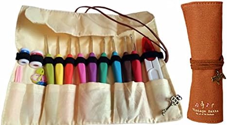 28 pc. Ergonomic Crochet Hook Kit- 9 Hooks (2-6mm), Accessories, Learn Crochet eBook on DVD, Organizer Bag