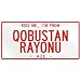 NEW  KISS ME , I AM FROM QOBUSTAN RAYONU  AZERBAIJAN LICENSE PLATE SIGN CITY