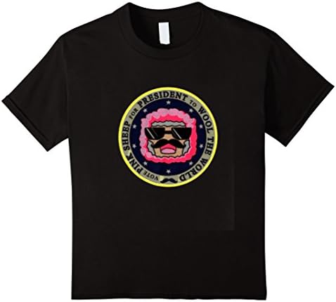 Kids Presidential Pink Sheep tshirts Gift 8 Black