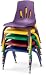 Jonti-Craft 8124JC6119 Berries Plastic Chairs with Powder Coated Legs - 14 Inches High - Set of 6 - Green