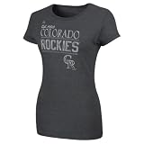 Colorado Rockies Women's Charcoal True Fan Heathered T-Shirt