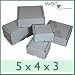 Pack of 50 - 5" x 4" x 3" - White Die-cut Postal Mailing Cardboard Boxes