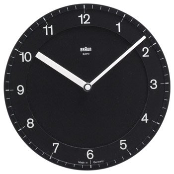 Braun BNC006 Black Quartz Wall Clock