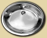 Oval Stainless Steel Single Bowl Undermount Kitchen / Bathroom / Bar Sink - 19-1/4 x 16 x 6-1/2 Inch