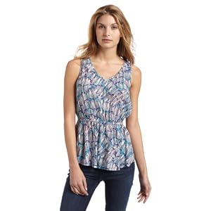 BCBGeneration Ladies Printed Flutter Hem Top