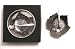 Vineyard Gardens Pewter Salt Cellar with Spoon - Chardonnay Grape Leaf
