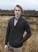 100% Irish Merino Wool Mens Aran Shawl Collar Sweater by West End Knitwear