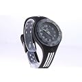 Adidas Kids - ADM2007 - Montre Enfant - Quartz Analogique - Bracelet Plastique Noir Bandes Blanches