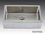 33 Farmhouse Curve Front Apron Single Kitchen Sink 16 Gauge