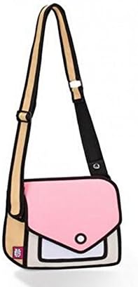 Oime 4 Colors 3D Jump Style 2D Drawing From Cartoon Paper Shoulder Bag