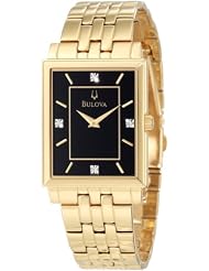 Bulova Men's 97D103 Diamond Classic Goldtone Watch