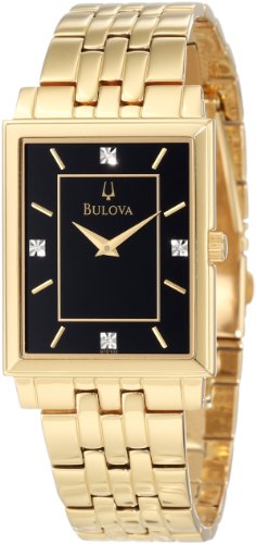 Bulova Men's 97D103 Diamond Classic Goldtone Watch