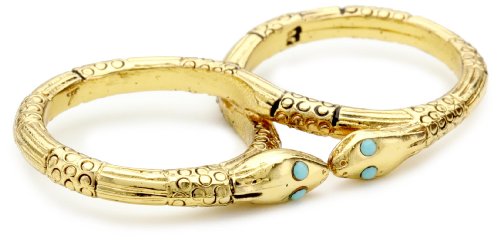 Cheap Erica Anenberg “Cleopatra” Turquoise-Color Gold Twosome Ring, Size 7 Guides
