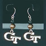 Georgia Tech Yellow Jackets Beaded Wire Logo Earring NCAA College Athletics