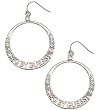 G by GUESS Large Crystal Logo Hoop Earrings