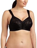 Carnival Womens Full Figured Wide Strap Bra, Black, 40DDD photo