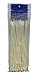Cambridge Nylon 6/6 UL Listed Cable Ties 11-in 75 Lb Standard Duty Self Locking Natural Zip Ties, 100 Pack, Contractor Quality and Strength