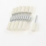 uxcell フェルトバフ 円筒形状 スチール峠 ホワイトシルバートーン スペアパーツ 回転工具