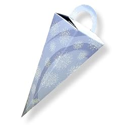 White Snowflakes - Icicle Shaped Favor Boxes (set of 6)