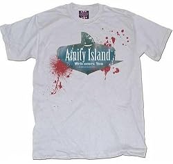 JAWS Amity Island Sign Silver T-Shirt
