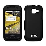EMPIRE Black Rubberized Snap-On Cover Case for Samsung Transform M920