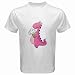 Men's Customized PINK DINOSAUR 100% Cotton White T-shirt