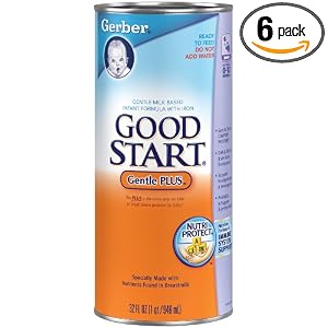Gerber Good Start Gentle PLUS, Ready to Feed, Case Pack, Six - 32 Fluid Ounce Cans (192 Ounces)