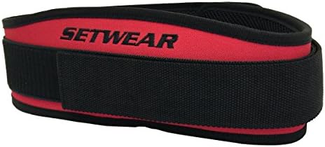 Fitness Belt for Weightlifting Powerlifting - SetWear Sport Back Belt- Olympic Lifting Squats Deadlift- Adjustable with Lumbar Wedge Back Support- Men & Women - Workout Gear