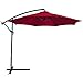 AMT 10 Feet Patio Hanging Umbrella, Red