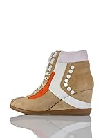 Galliano Zapatillas abotinadas (Beige / Blanco / Naranja)