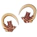 BodyJ4You Owl Spiral Tapers, 2 Pieces Ten Acrylic Spiral Taper 8G-00G (2 Pieces)