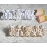 Sequin Pearl Lace Bridal Garter