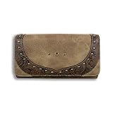 Checkbook Wallet with tooled trim by Trendtions; WesternShirts.com