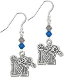 Memphis Tigers Bicone Crystal Earrings