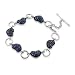 4.00ctw Blue Sapphire Heart Bracelet 7.5