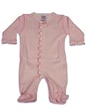 Baby Steps - Newborn Girls Long Sleeve Footed Gingham Coverall, Pink, White (Size 6Months)