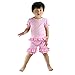 Wennikids Toddler Baby Girls Cotton Double Ruffle Shorts Pants 1-8t (L(5-6T), White)