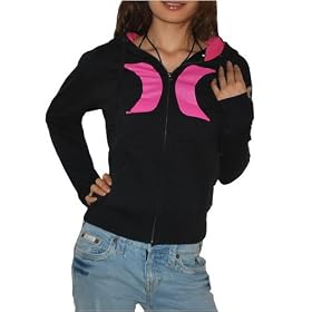 Hurley Womens Grey Athletic Hoodie Sweatshirt Jacket - S