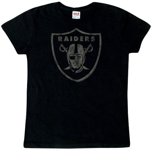 Oakland Raiders -Distressed Logo Ladies T-Shirt - Medium