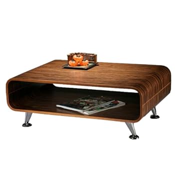 Table basse de salon Perugia Zebrano XXL DL-933, 90x61x33cm