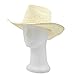 Premium Solid Color Lace Braided Straw Cowgirl Cowboy Hat, Cream