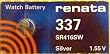 Renata Silver Oxide Watch Battery For 337 Button Cell