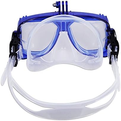 Diving Glasses Masks Camera Accessory Kits, Evoplus® 6-in-1 Blue Dive Scuba Mask Snorkel Snorkeling Diving Glasses Cover Goggles Tempered Glass for Gopro Hero Hd, Hero 4 Silver
