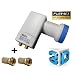 Hd line02 - Hd-line - Lnb Twin - Tete De Parabole Twin 2 Sorties - Jusqu A 62Db