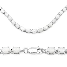 24.50 Carat Genuine Opal .925 Silver Necklace